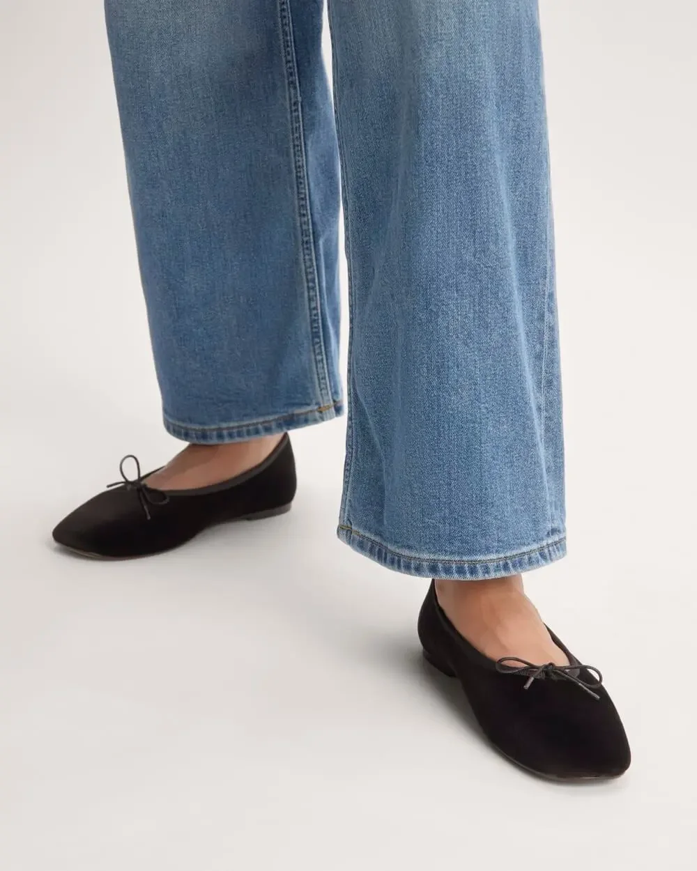 Everlane The Day Ballet Flat in Black Velvet Size 9.5